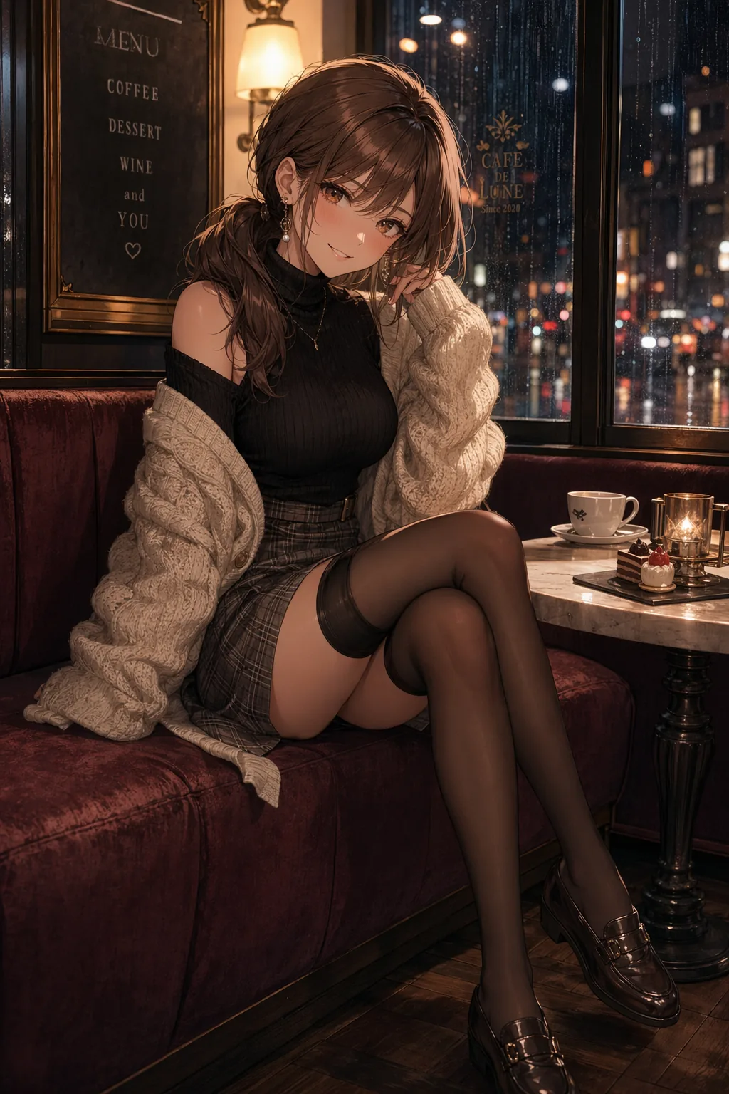 anime cafe stockings fashion