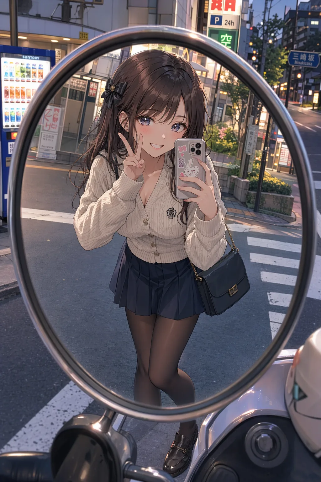 anime roadside mirror fashion