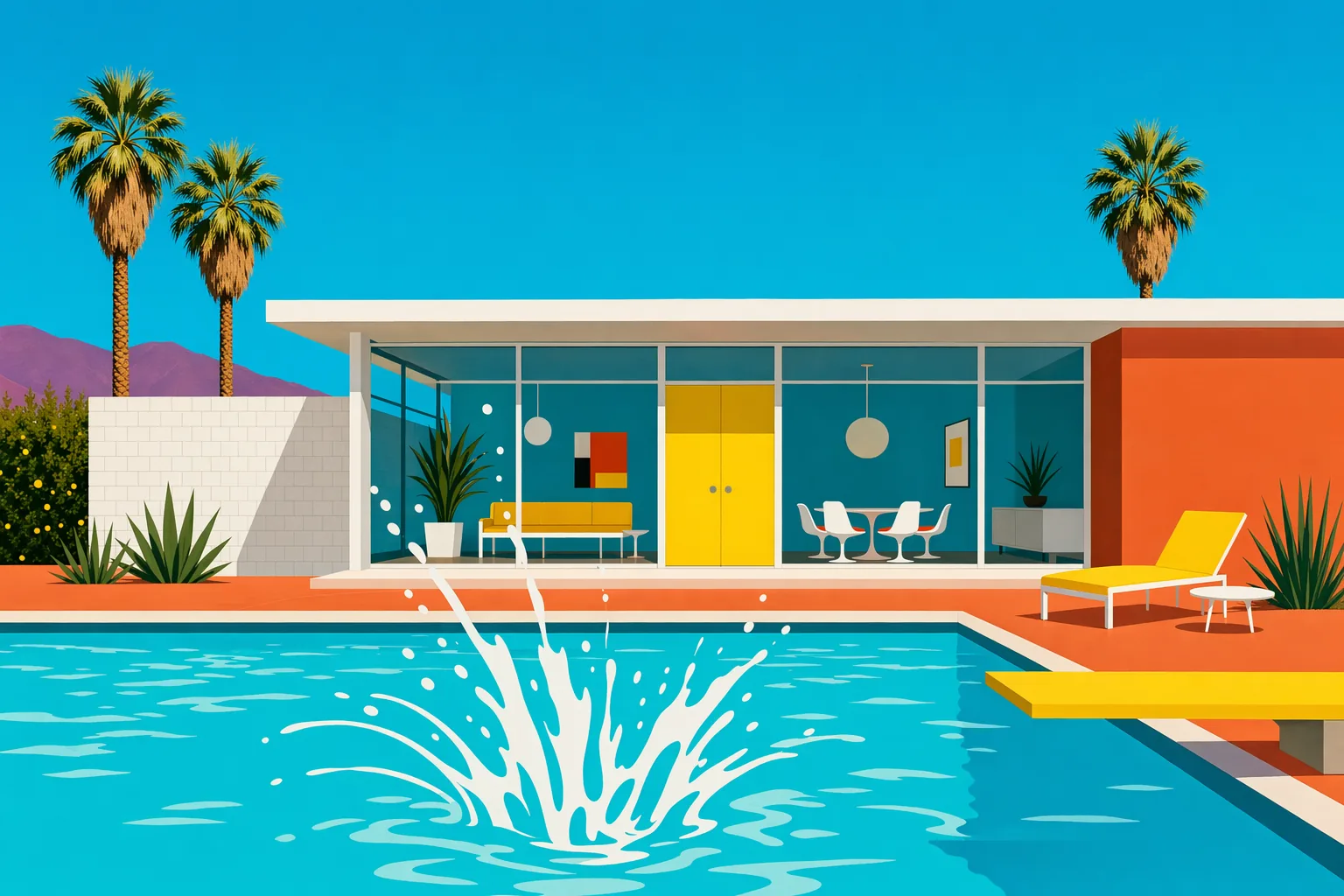 hockney california backyard