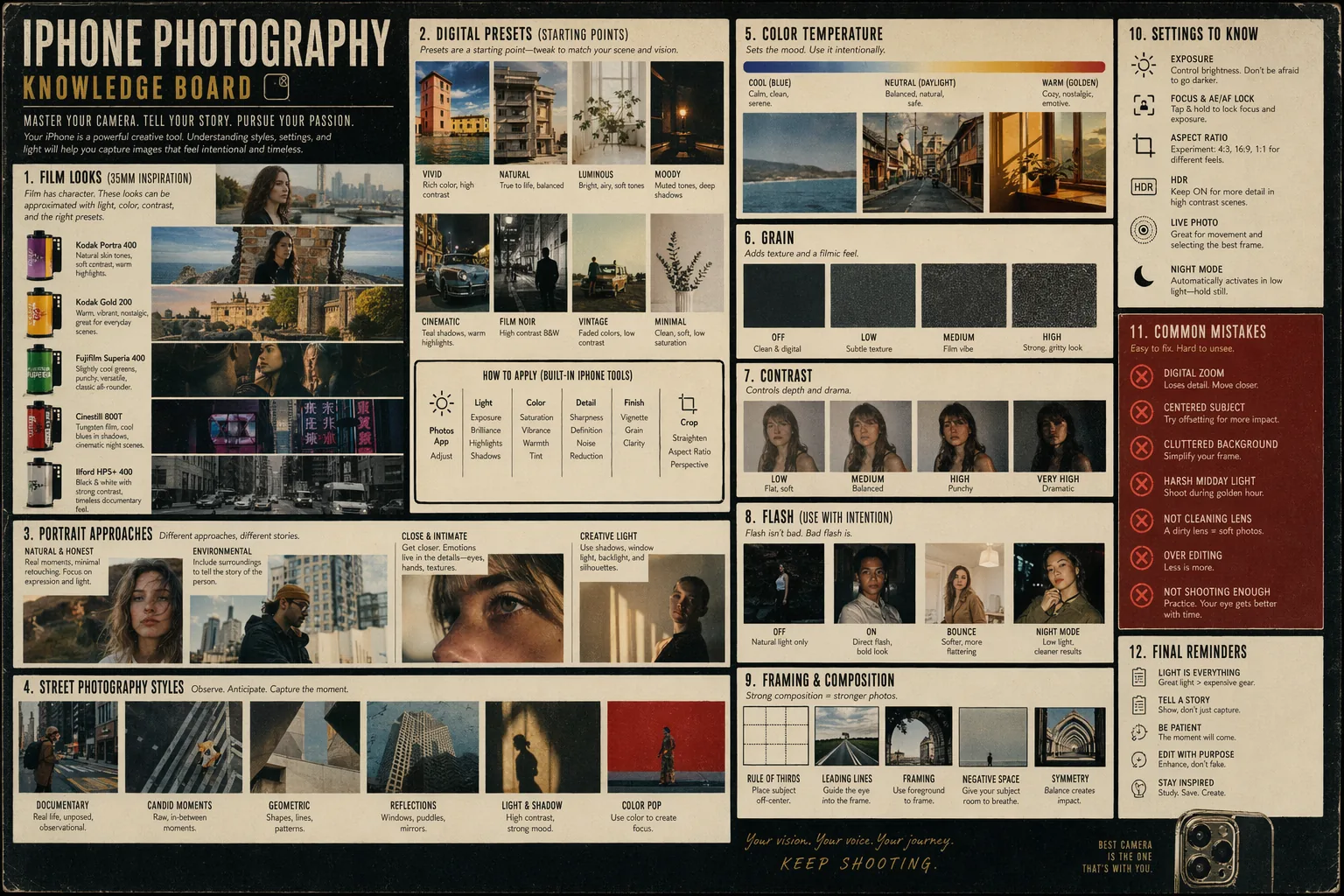 camera styles infographic