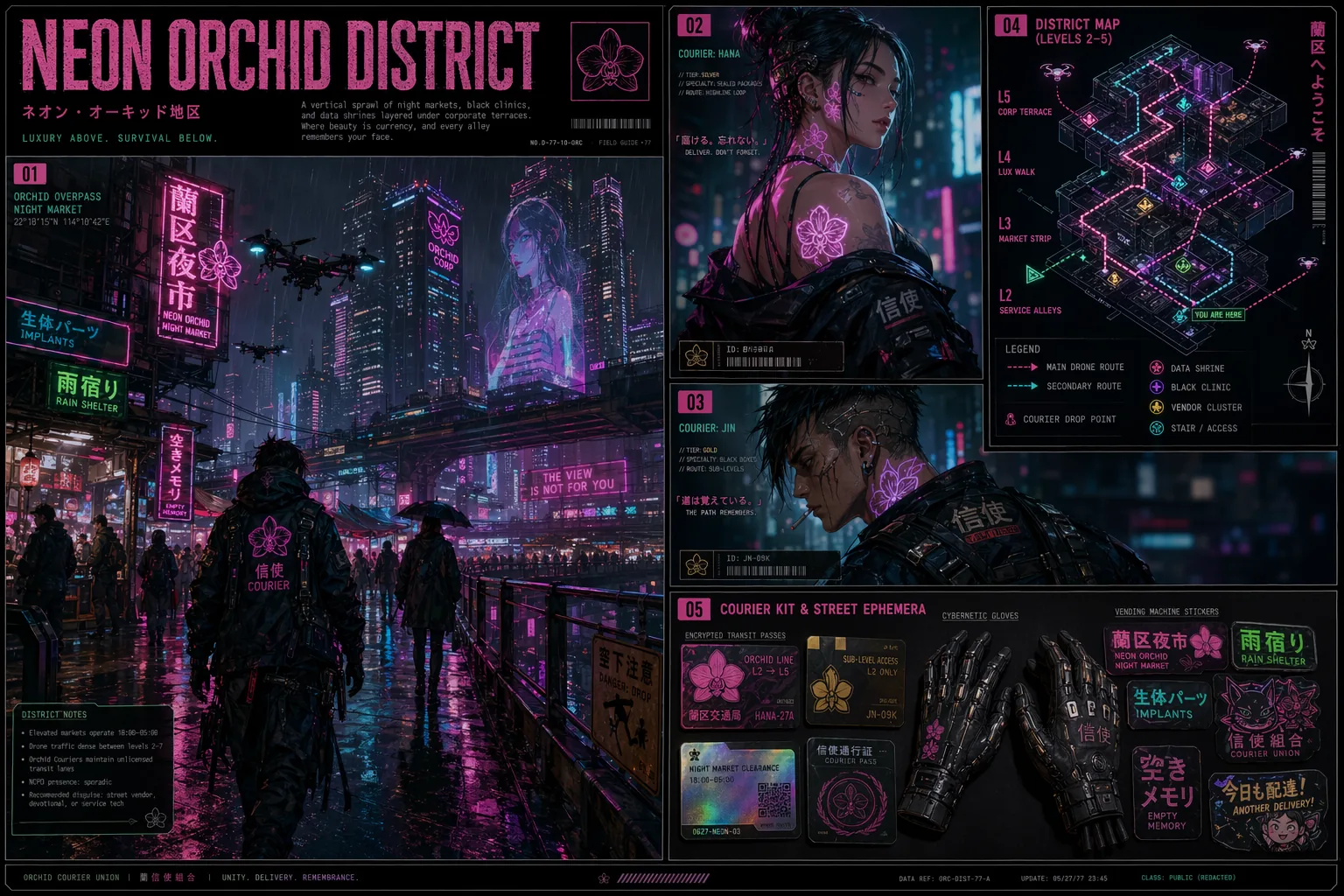 neon orchid district board
