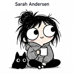 Black-and-White Reaction Diary Cartoon