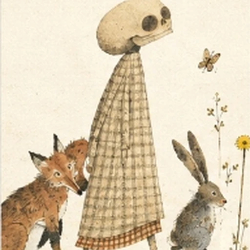 Wolf Erlbruch Philosophical Collage & Chalk Storybook