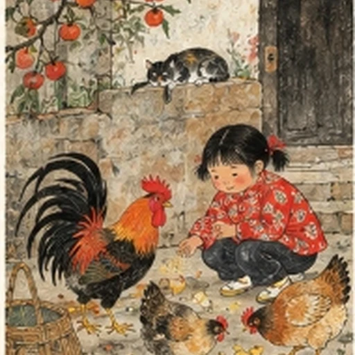 Cai Gao Traditional Chinese Folk Warm Storybook