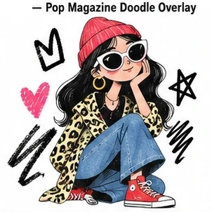 Pop Magazine Doodle Overlay