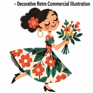 Decorative Retro Commercial Illustration