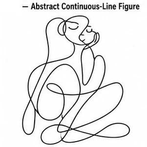 Abstract Continuous-Line Figure