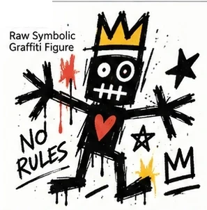 Raw Symbolic Graffiti Figure