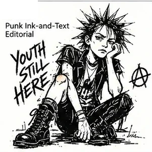 Punk Ink-and-Text Editorial