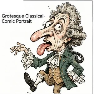 Grotesque Classical-Comic Portrait