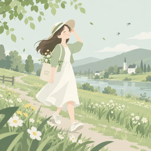 Clean Airy Flat Vector Illustration