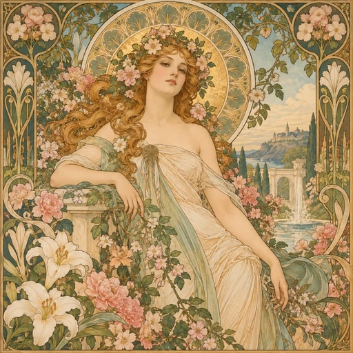 Alphonse Mucha Art Nouveau Illustration