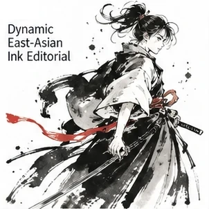 Dynamic East-Asian Ink Editorial