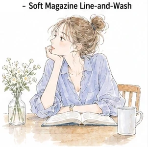 Soft Magazine Line-and-Wash