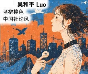 Blue-Orange Grainy Chinese Editorial