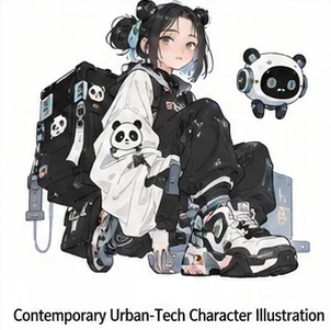Contemporary Urban-Tech Character Illustration