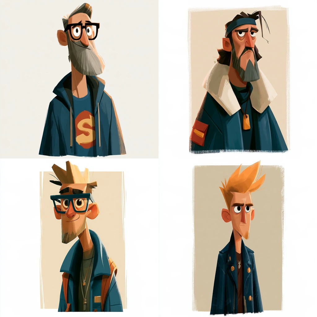 Stylized Graphic 2D Animation Character