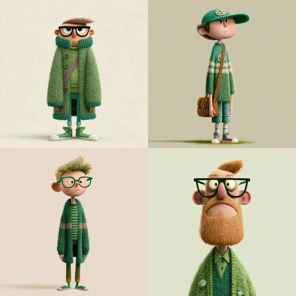 Chunky Knit Mohair Stop-Motion Puppet