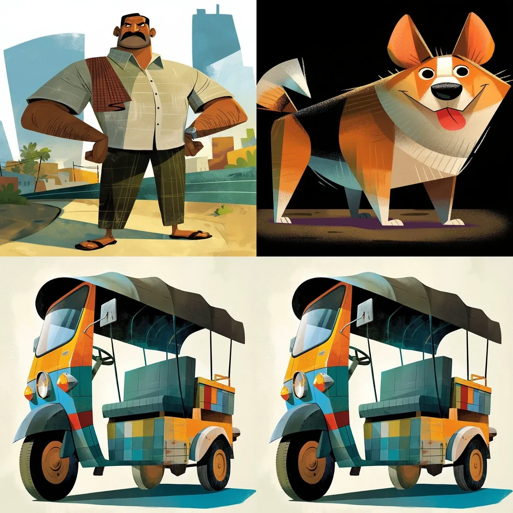 Stylized Cinematic Action-Comedy Character