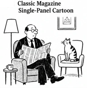 Classic Magazine Single-Panel Cartoon