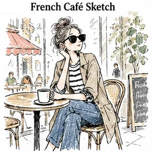 French Café Sketch