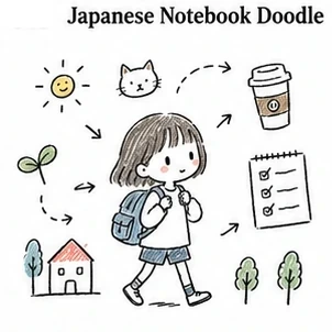Japanese Notebook Doodle