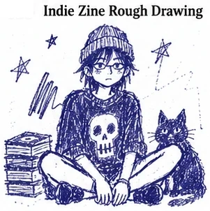 Indie Zine Rough Drawing