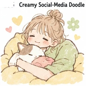 Creamy Social-Media Doodle