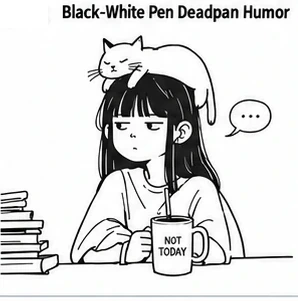Black-White Pen Deadpan Humor