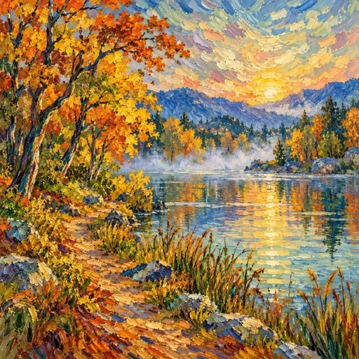 Van Gogh Expressive Impasto Oil Painting