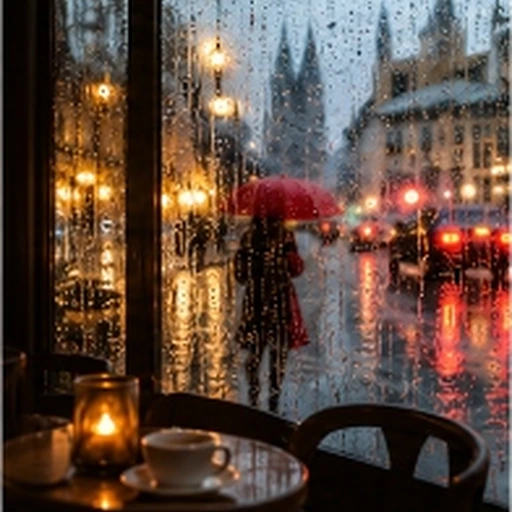 Saul Leiter Poetic Rainy Street & Window Reflection Color Photography