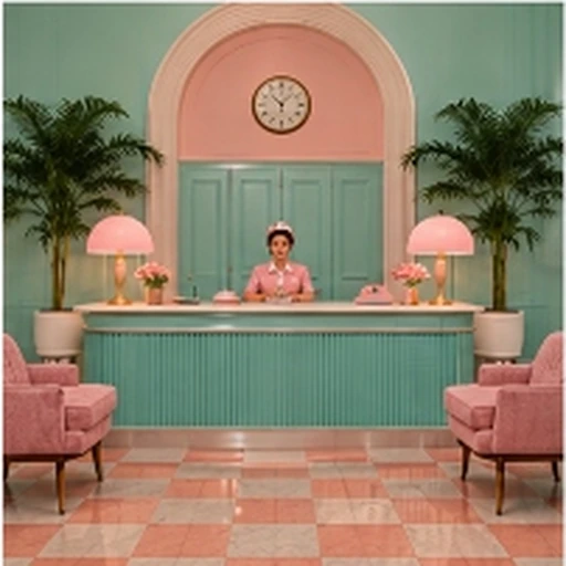 Wes Anderson Pastel Symmetry & Retro Whimsical Cinematic Aesthetic