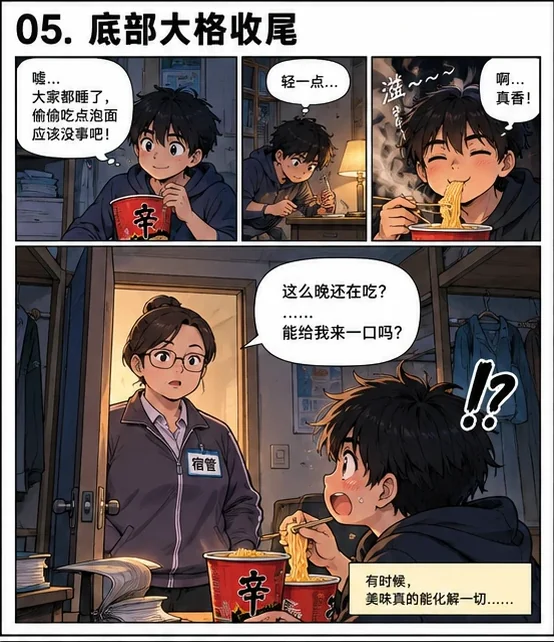 底部大格收尾