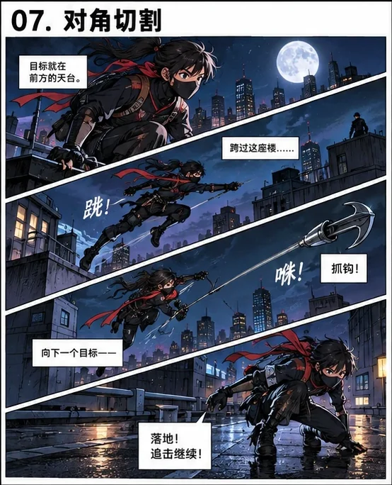 对角切割