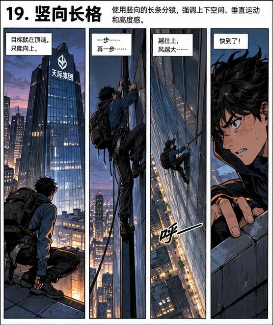 竖向长格