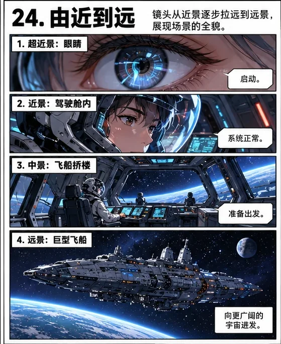 由近到远