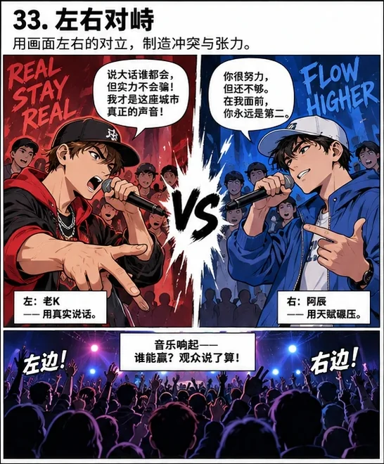 左右对峙