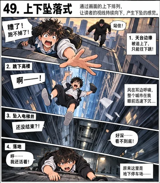 上下坠落式