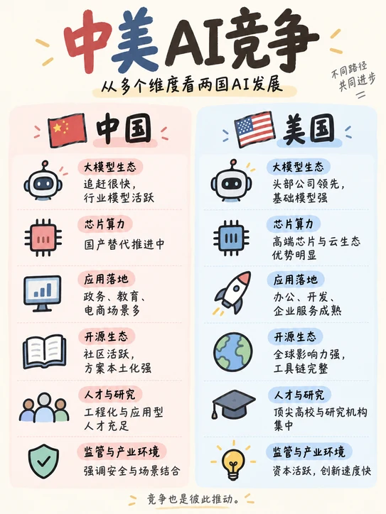 双列多行对比信息图