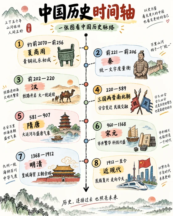 时间轴节点信息图