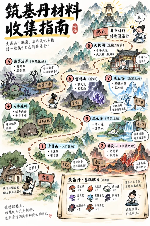 路径地图型信息图