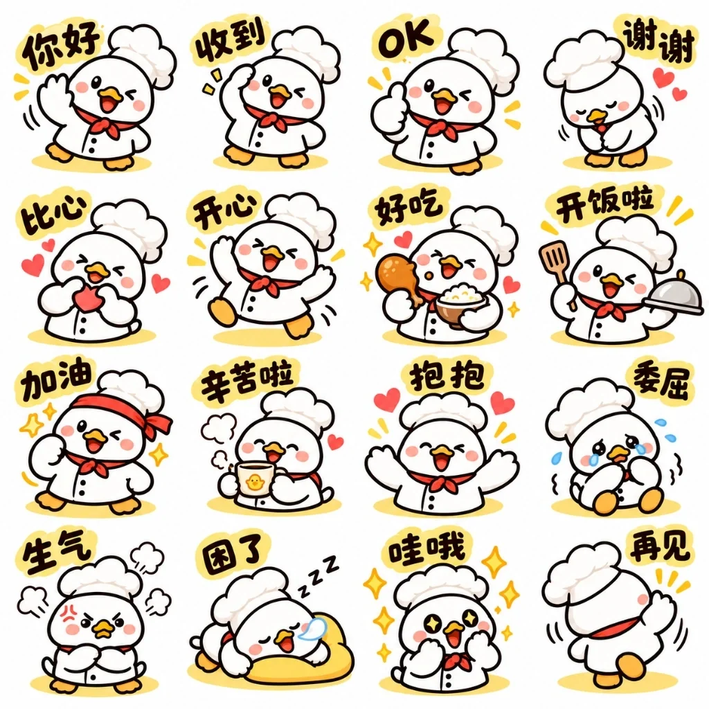 16宫格角色微信表情包