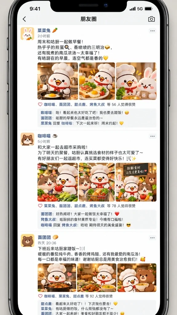 IP角色社交圈动态卡