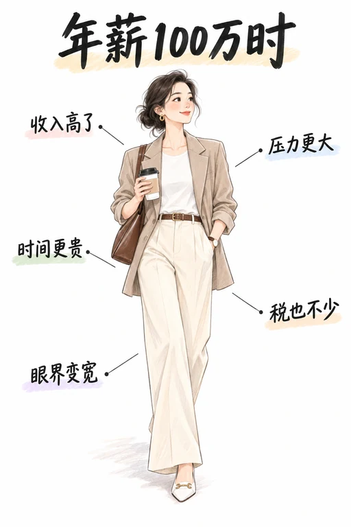 中央人物细线标注卡